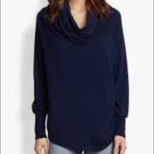 Joie Cowl Neck Sweater L ~ Wool blend Black Sz L